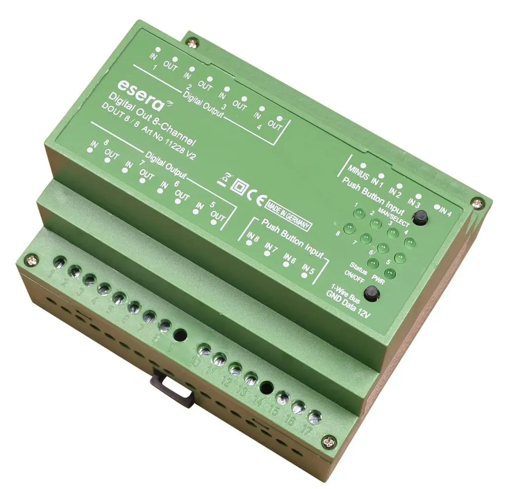 1-Wire 8-fach Input Chip mit DS2408 und 12V Spannungsversorgung 