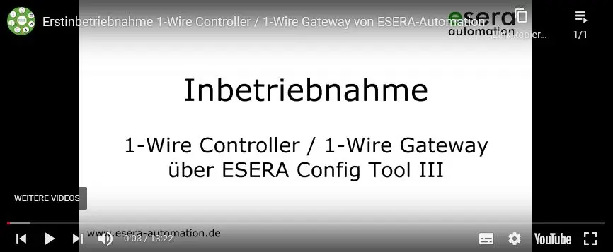 1-Wire Controller / 1-Wire Gateway -> Firmware Update durchführen